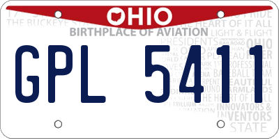 OH license plate GPL5411