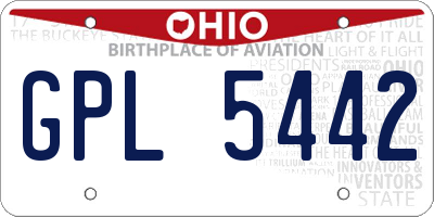 OH license plate GPL5442