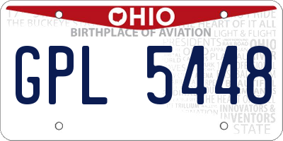 OH license plate GPL5448