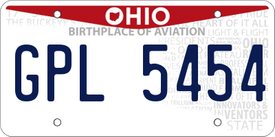 OH license plate GPL5454