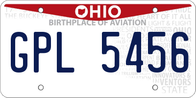 OH license plate GPL5456