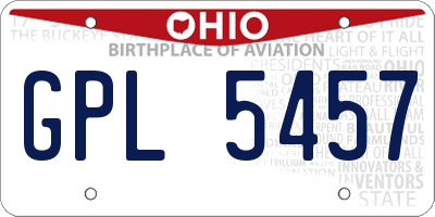 OH license plate GPL5457