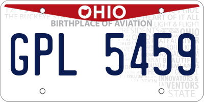 OH license plate GPL5459