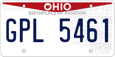 OH license plate GPL5461