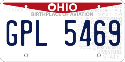 OH license plate GPL5469