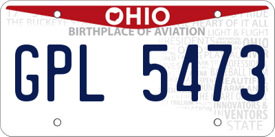 OH license plate GPL5473