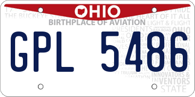OH license plate GPL5486
