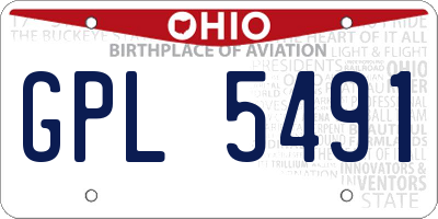 OH license plate GPL5491