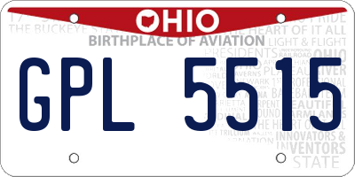 OH license plate GPL5515