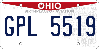 OH license plate GPL5519