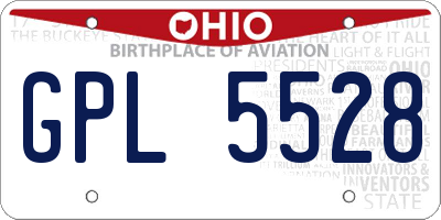 OH license plate GPL5528