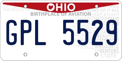 OH license plate GPL5529