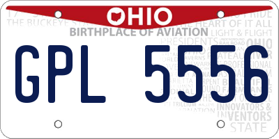 OH license plate GPL5556