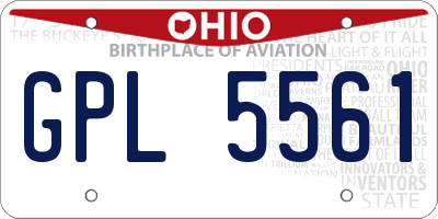 OH license plate GPL5561