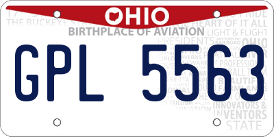 OH license plate GPL5563