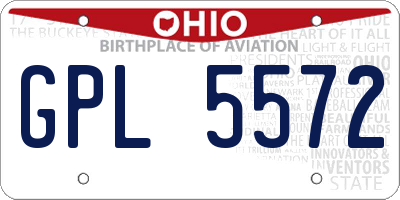 OH license plate GPL5572