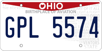 OH license plate GPL5574