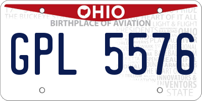 OH license plate GPL5576