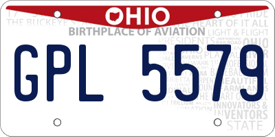OH license plate GPL5579