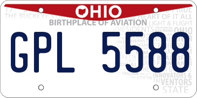OH license plate GPL5588