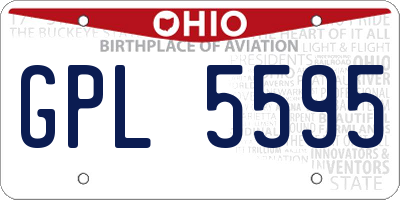 OH license plate GPL5595