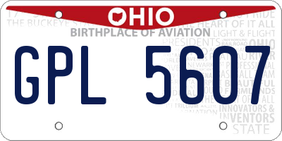 OH license plate GPL5607