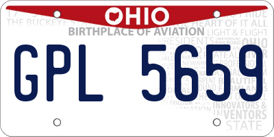 OH license plate GPL5659