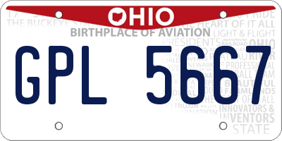 OH license plate GPL5667