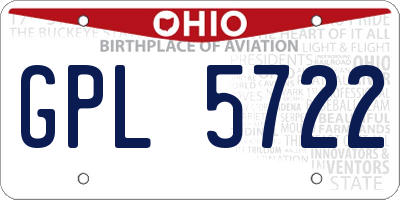 OH license plate GPL5722