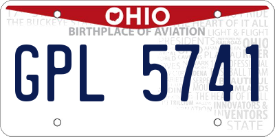 OH license plate GPL5741