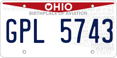 OH license plate GPL5743