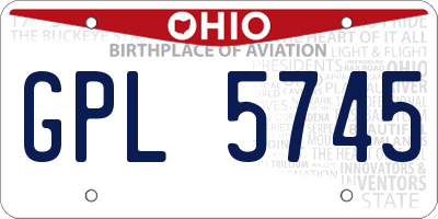 OH license plate GPL5745