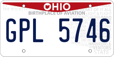 OH license plate GPL5746
