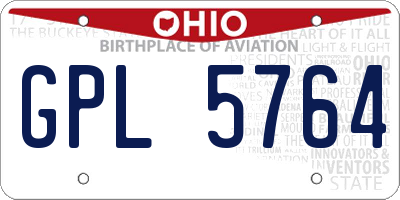 OH license plate GPL5764