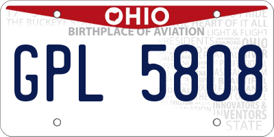 OH license plate GPL5808