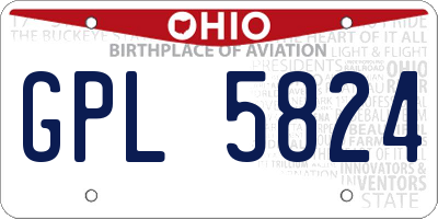 OH license plate GPL5824