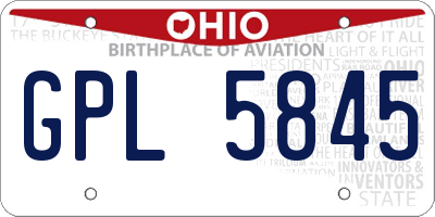 OH license plate GPL5845
