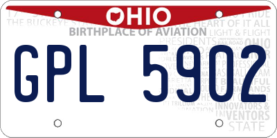 OH license plate GPL5902