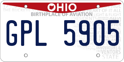 OH license plate GPL5905