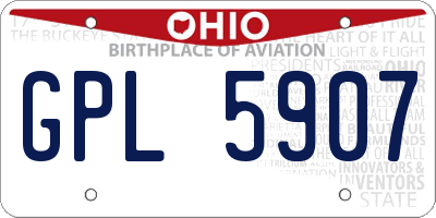 OH license plate GPL5907