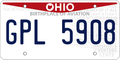 OH license plate GPL5908