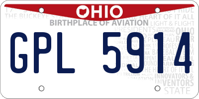 OH license plate GPL5914