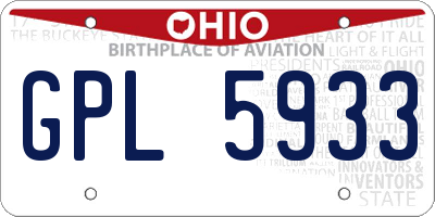 OH license plate GPL5933