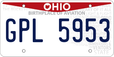 OH license plate GPL5953