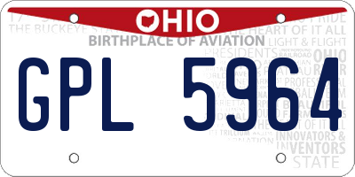 OH license plate GPL5964