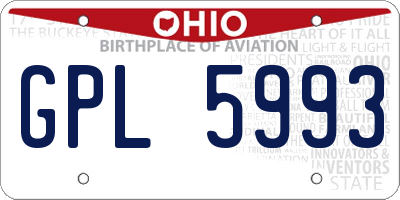 OH license plate GPL5993