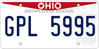 OH license plate GPL5995