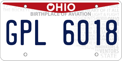 OH license plate GPL6018