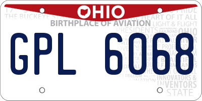 OH license plate GPL6068