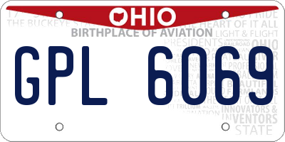 OH license plate GPL6069
